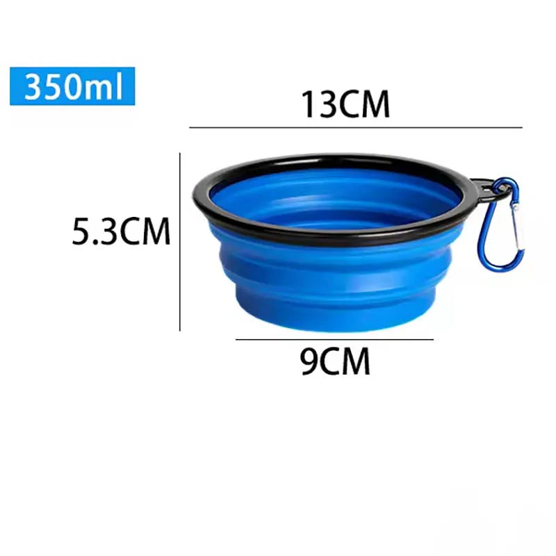 Portable Dog Travel Bowl with Folding Design