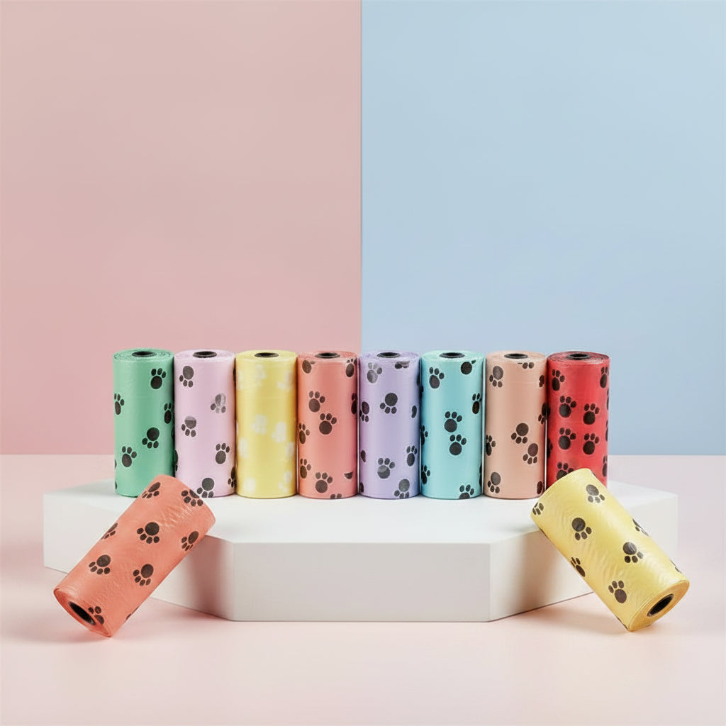 10 Premium Rolls 150pcs Colored Dog Poop Bags Biodegradable High Quality Leakproof