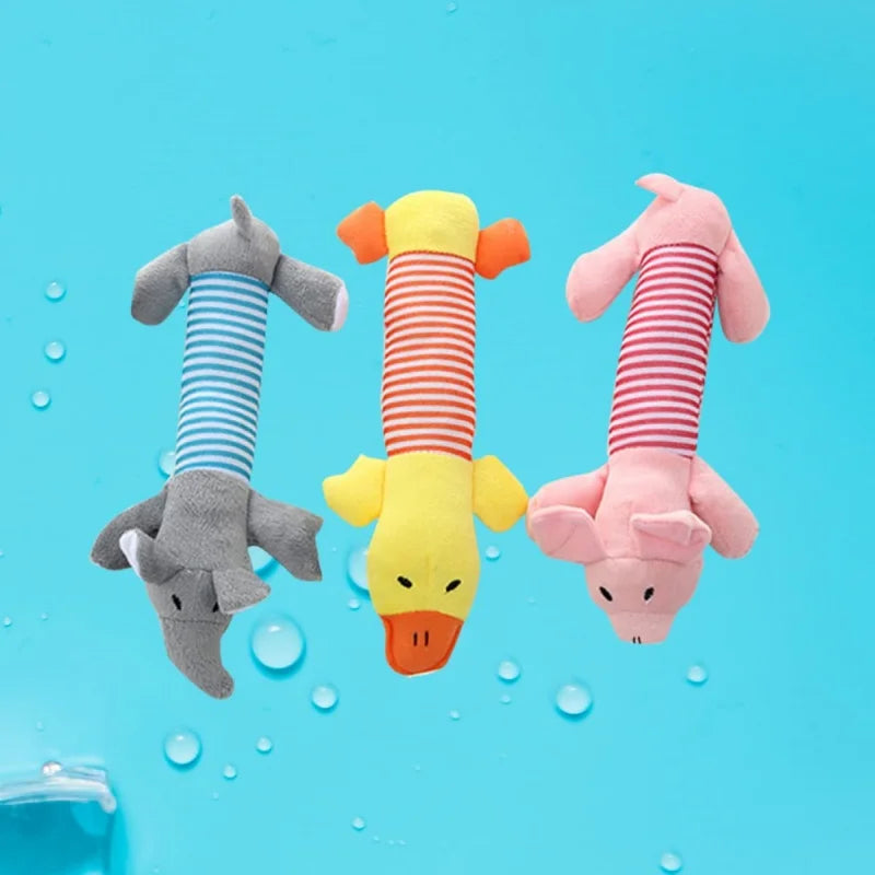 Durable Plush Chew Dog Squeak Toy for Teeth Heath