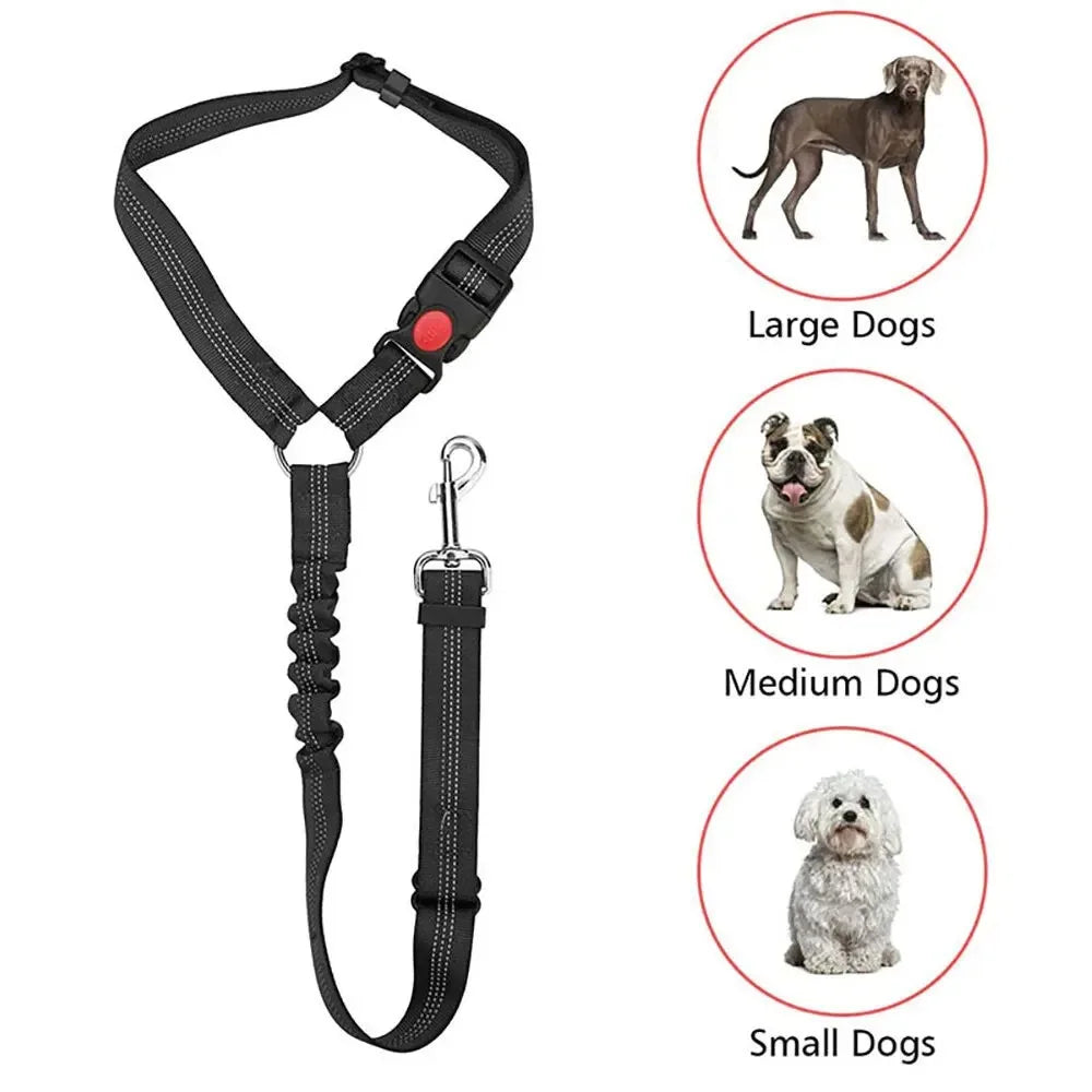 Pet Car Backseat Leash Belt Durable Nylon Safety Adjustable