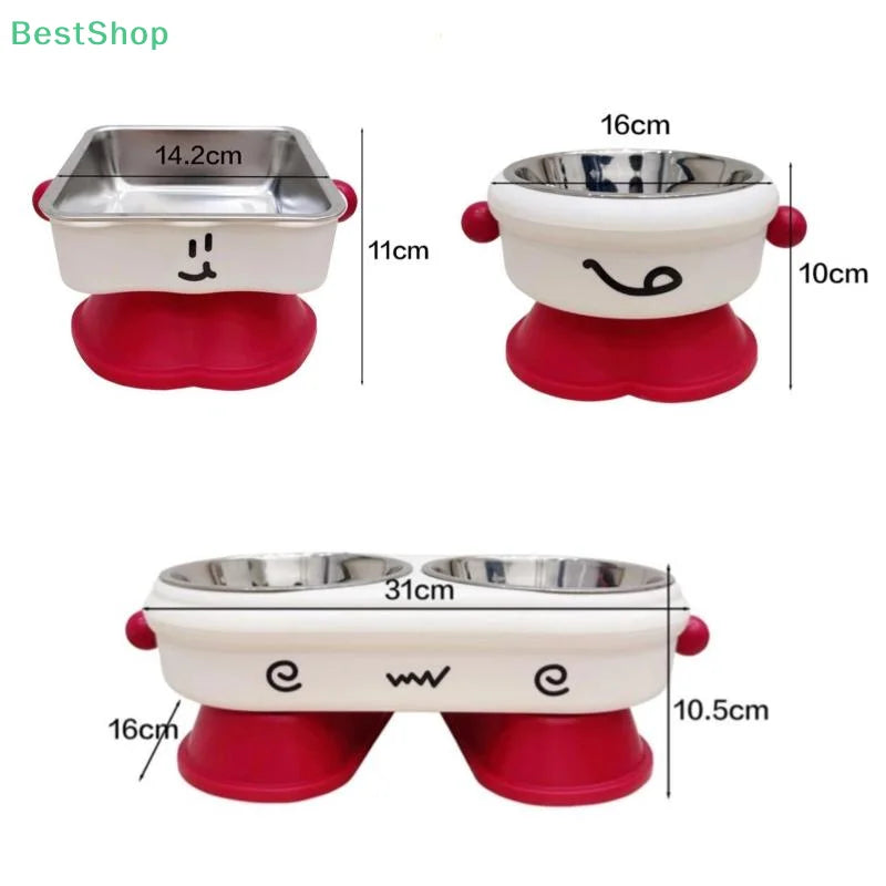 Elevated Pet Bowl Stainless Steel with Wide Base