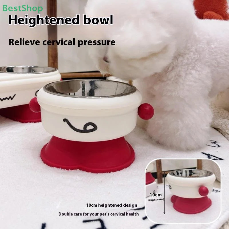 Elevated Pet Bowl Stainless Steel with Wide Base