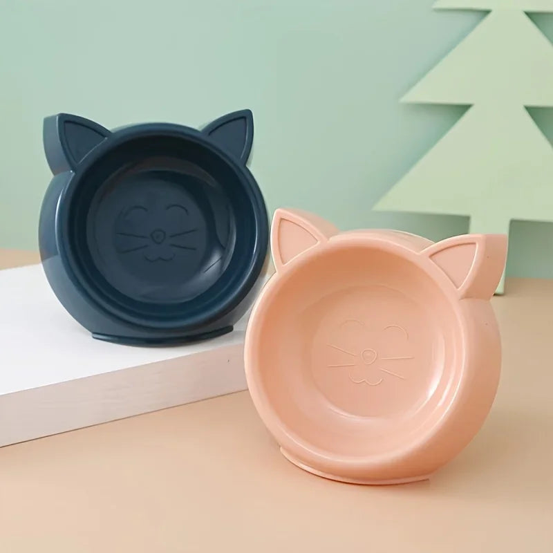 Cat-Shaped Pet Bowl Non-Slip Easy to Clean