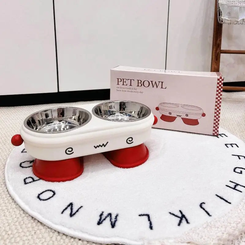 Elevated Pet Bowl Stainless Steel with Wide Base