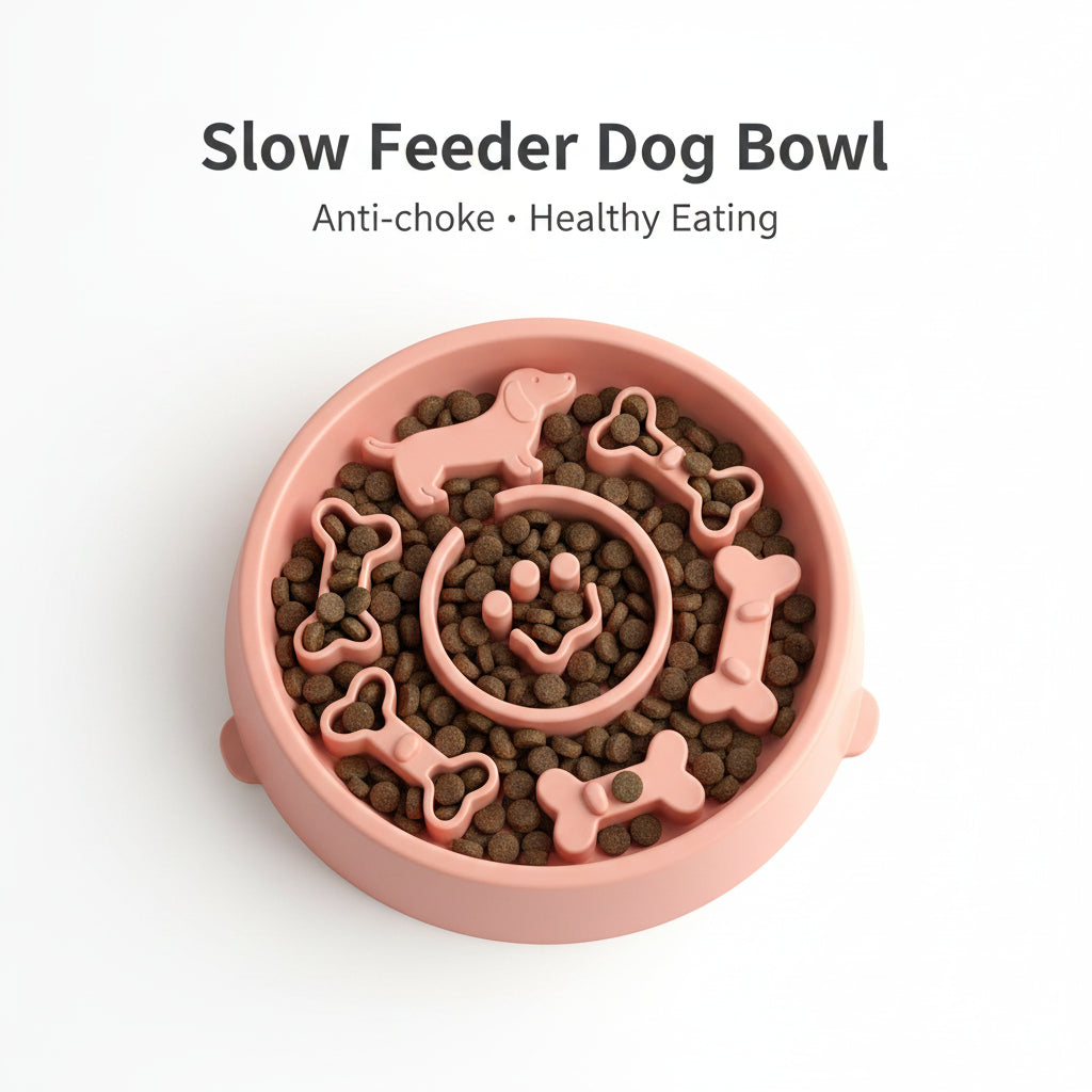 Slow Feeder Dog Bowl Choke Prevention