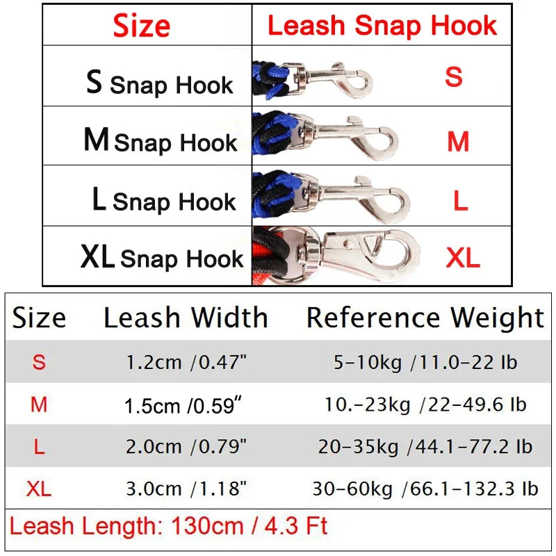Heavy Duty Large Dog Durable Leash Durable Nylon Braided