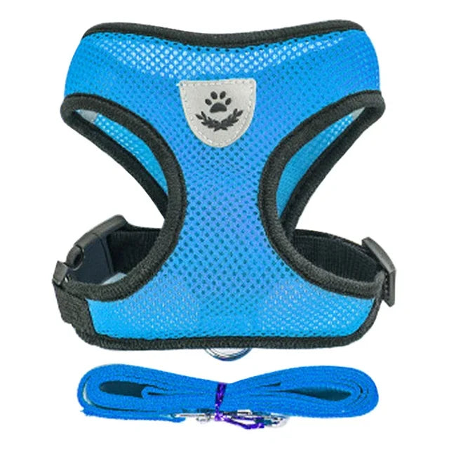 Cat Mesh Harness Vest and Leash Adjustable