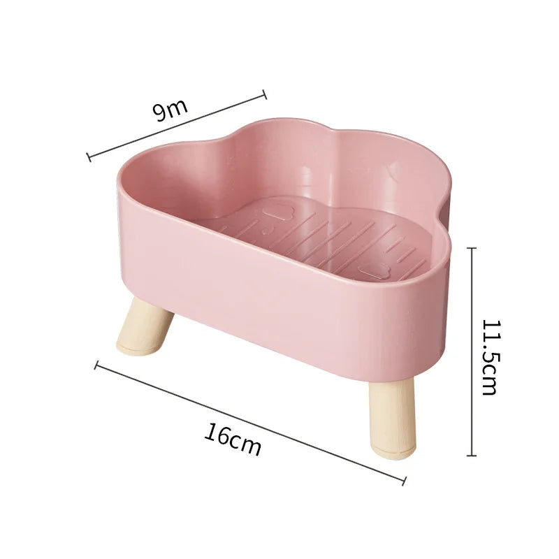 Elevated Cloud Shaped Pet Bowl Basin Easy Clean
