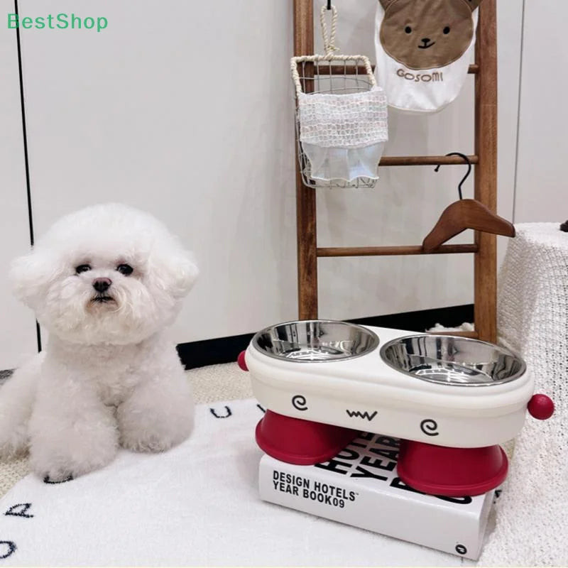 Elevated Pet Bowl Stainless Steel with Wide Base