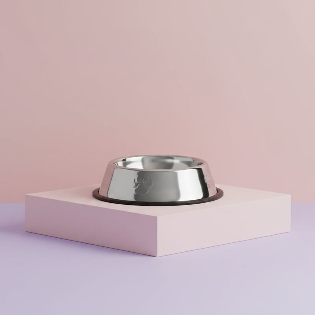 Premium Stainless Steel Round Pet Bowl Anti-tip