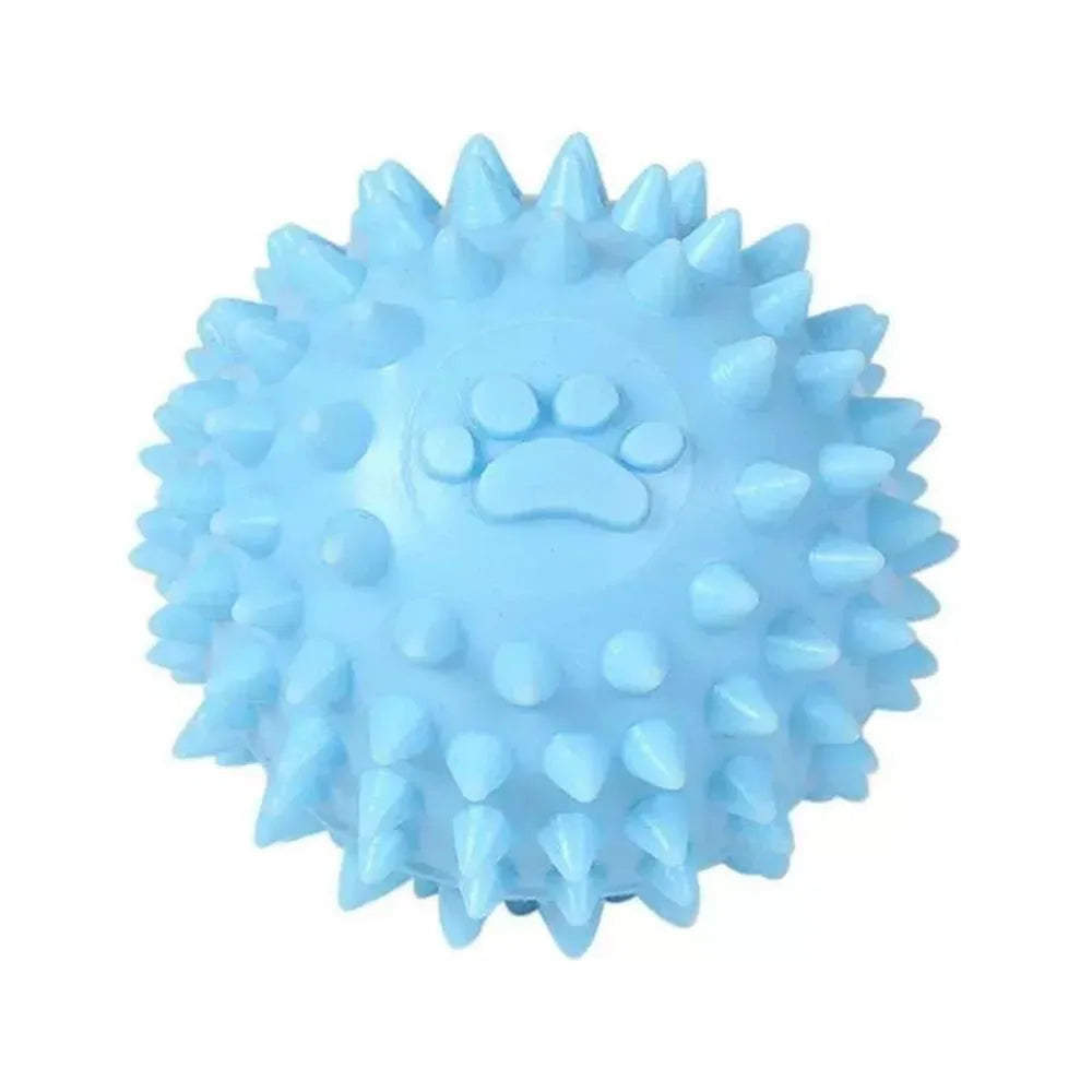 Dog Chew Spiked Ball Toy for Teeth Cleaning and Strength 1pc