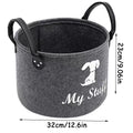 Felt Dog Toy Storage Basket for Organizing Pet Supplies