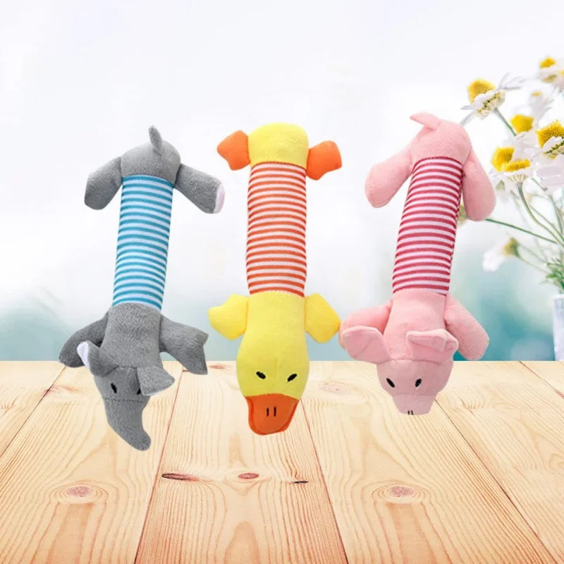Durable Plush Chew Dog Squeak Toy for Teeth Heath