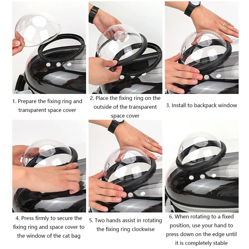 Cat Carrying Bag Breathable and Portable Clear Backpack