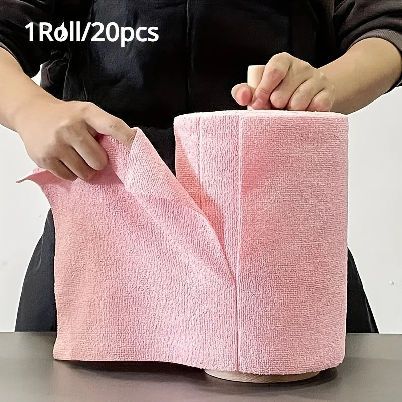20 Reusable Microfiber Cleaning Cloths