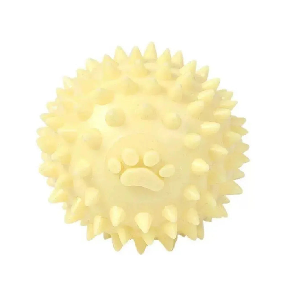 Dog Chew Spiked Ball Toy for Teeth Cleaning and Strength 1pc