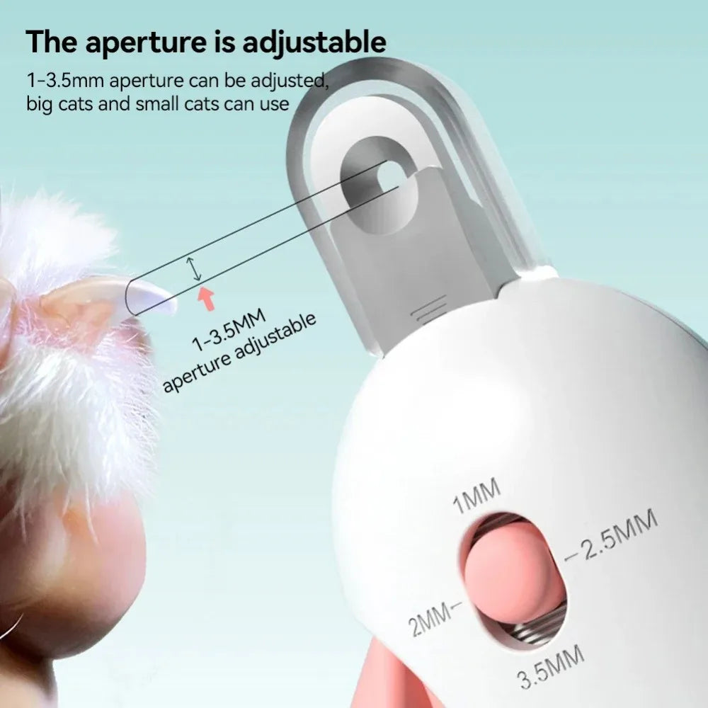 Professional Pet Nail Clippers and File with Adjustable Sizing Tool