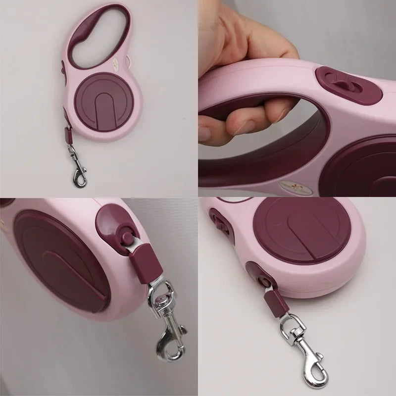 5M Retractable Heavy Duty Large Dog Leash with Button Brake Lock
