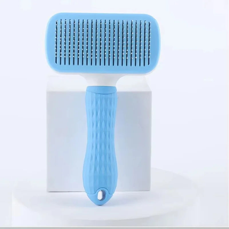 Self Cleaning Pet Grooming Massage Brush for Hair Removal