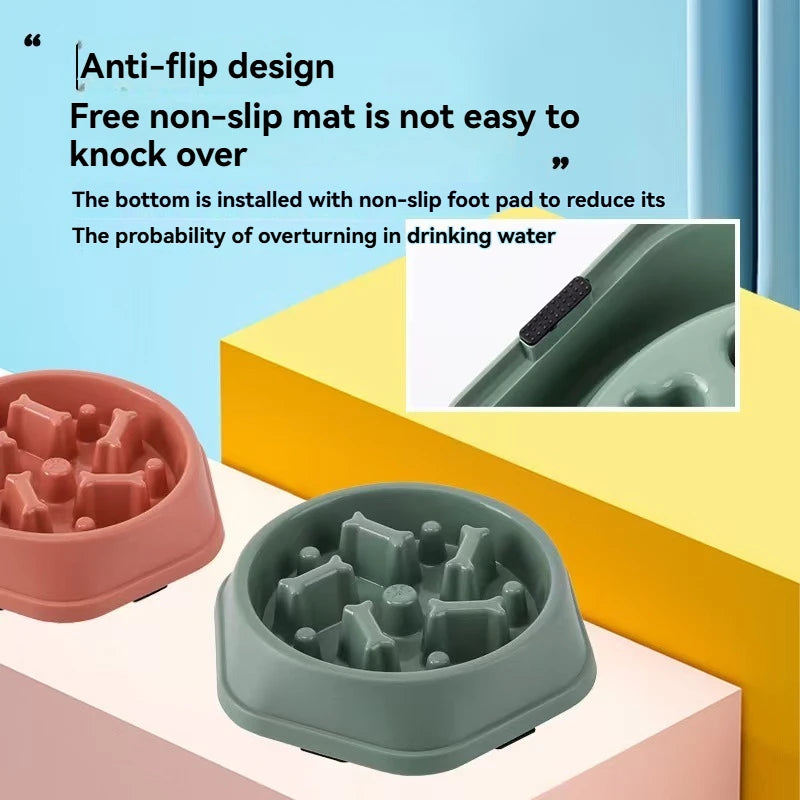 Slow Feeder Dog Bowl Choke Prevention