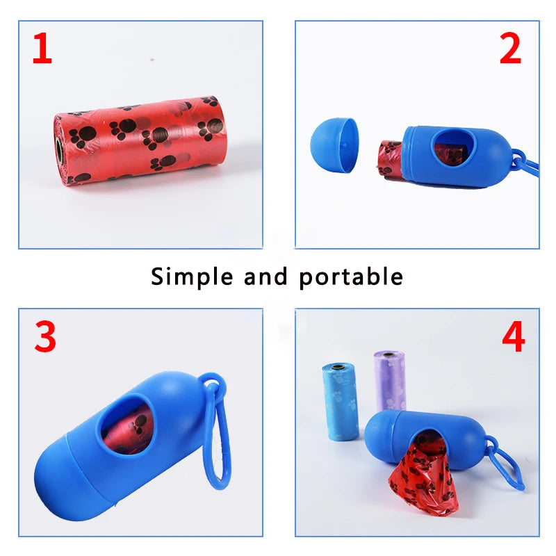 Pet Poop Bag Holder Portable Waste Bag Dispenser
