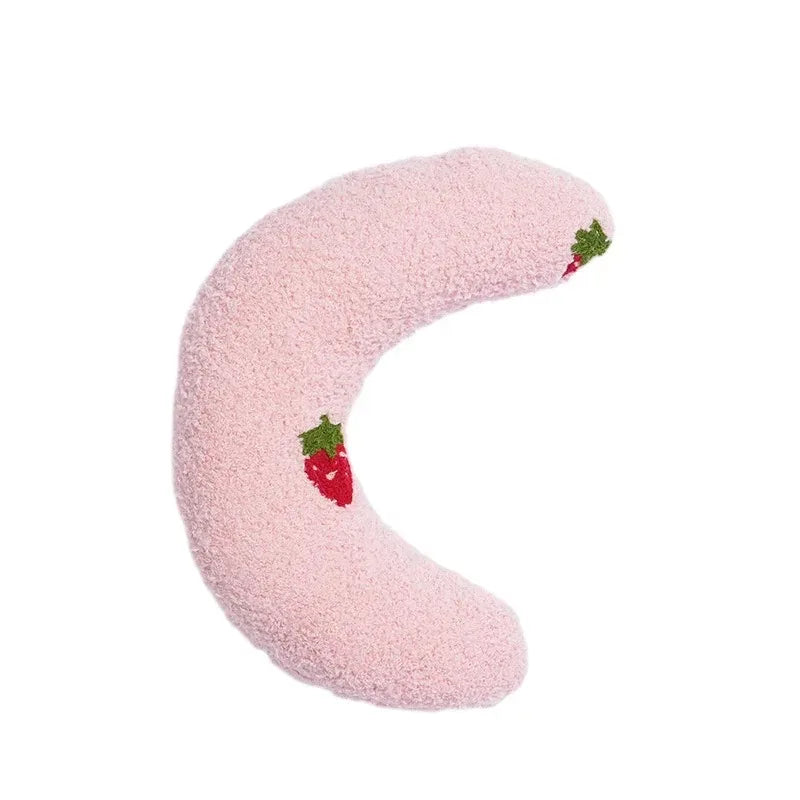U-Shaped Cat Pillow Soft Plush Neck Support with Embroidery