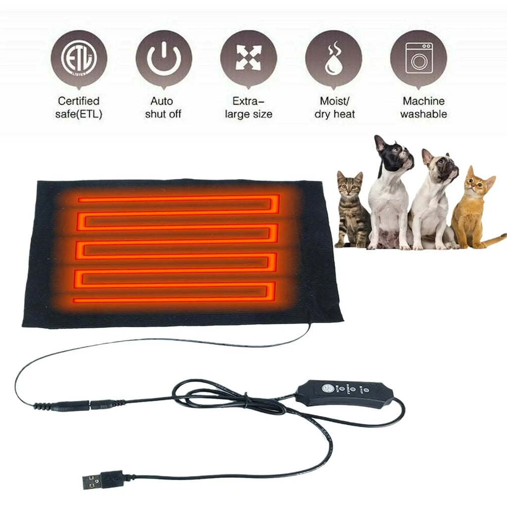 USB Pet Heating Pad Waterproof Cushioned Mat