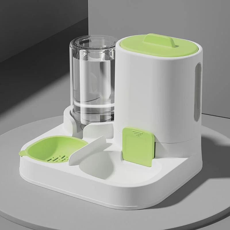 Automatic Gravity Pet Feeder And Water Dispenser Two-in-One Bowl Large Capacity