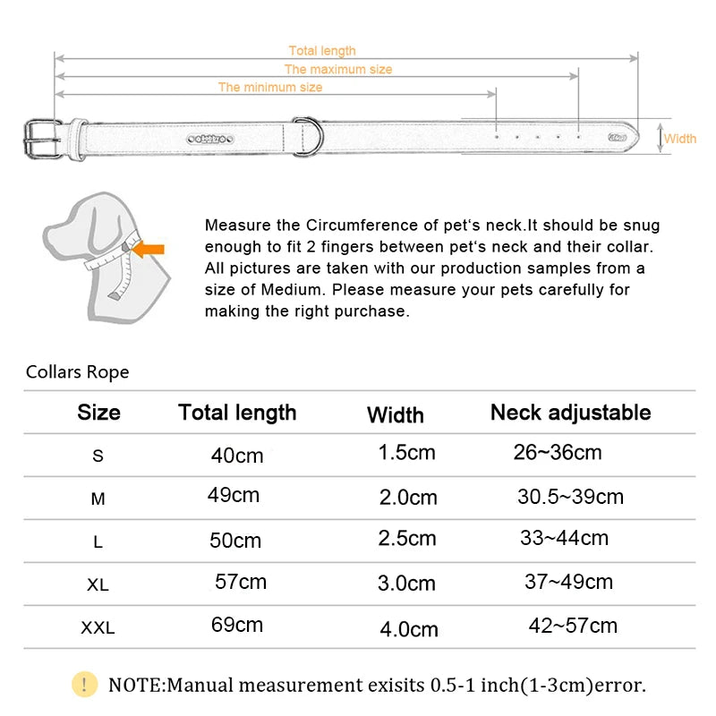 Durable Dog Collars for Small Medium and Large Dogs S - XXL