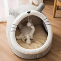 Fluffy Cat Bed with Warmth Insulation and Hanging Toy