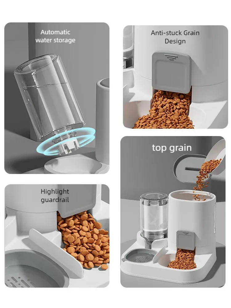 Automatic Gravity Pet Feeder And Water Dispenser Two-in-One Bowl Large Capacity
