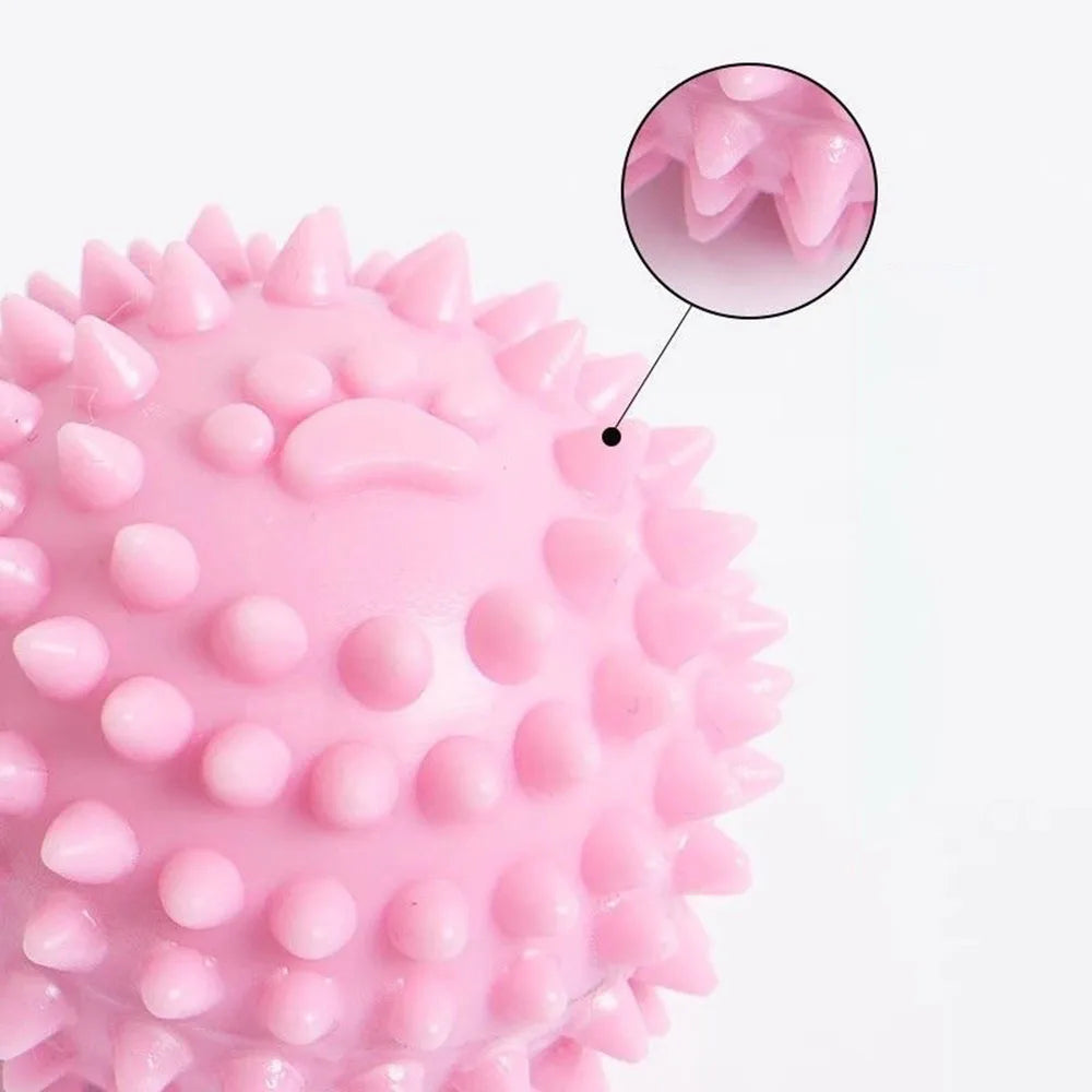 Dog Chew Spiked Ball Toy for Teeth Cleaning and Strength 1pc