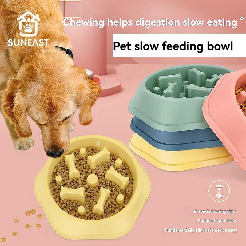 Slow Feeder Dog Bowl Choke Prevention