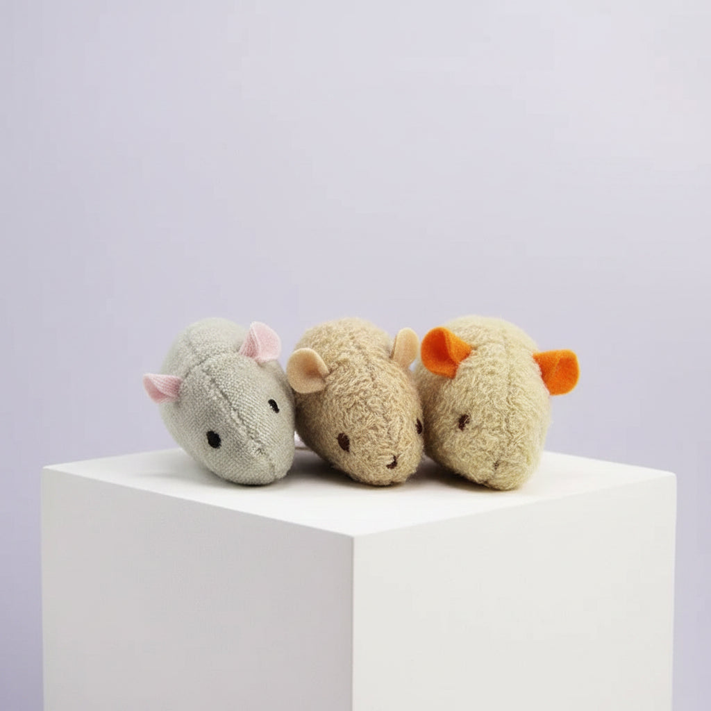 3pcs Cat Toy Plush Mouse