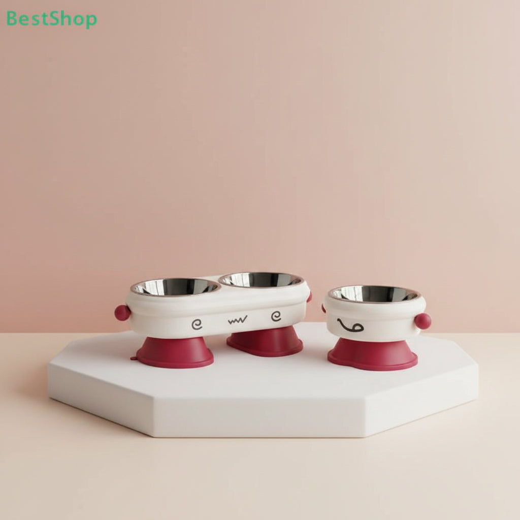 Elevated Pet Bowl Stainless Steel with Wide Base