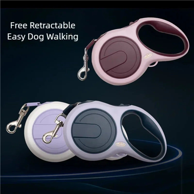 5M Retractable Heavy Duty Large Dog Leash with Button Brake Lock