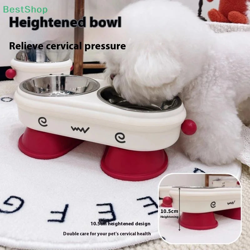 Elevated Pet Bowl Stainless Steel with Wide Base