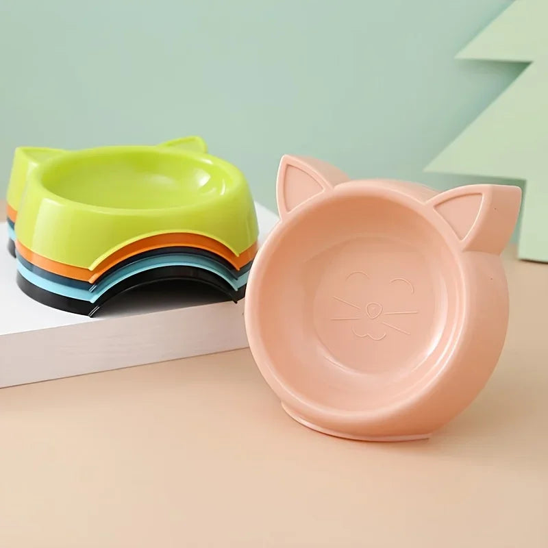 Cat-Shaped Pet Bowl Non-Slip Easy to Clean