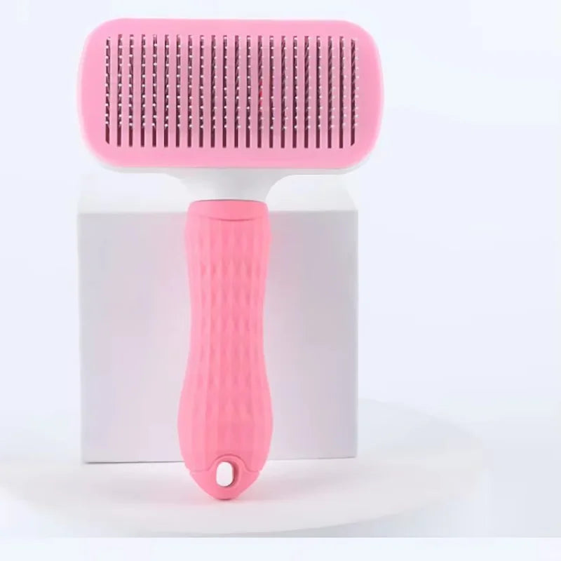 Self Cleaning Pet Grooming Massage Brush for Hair Removal