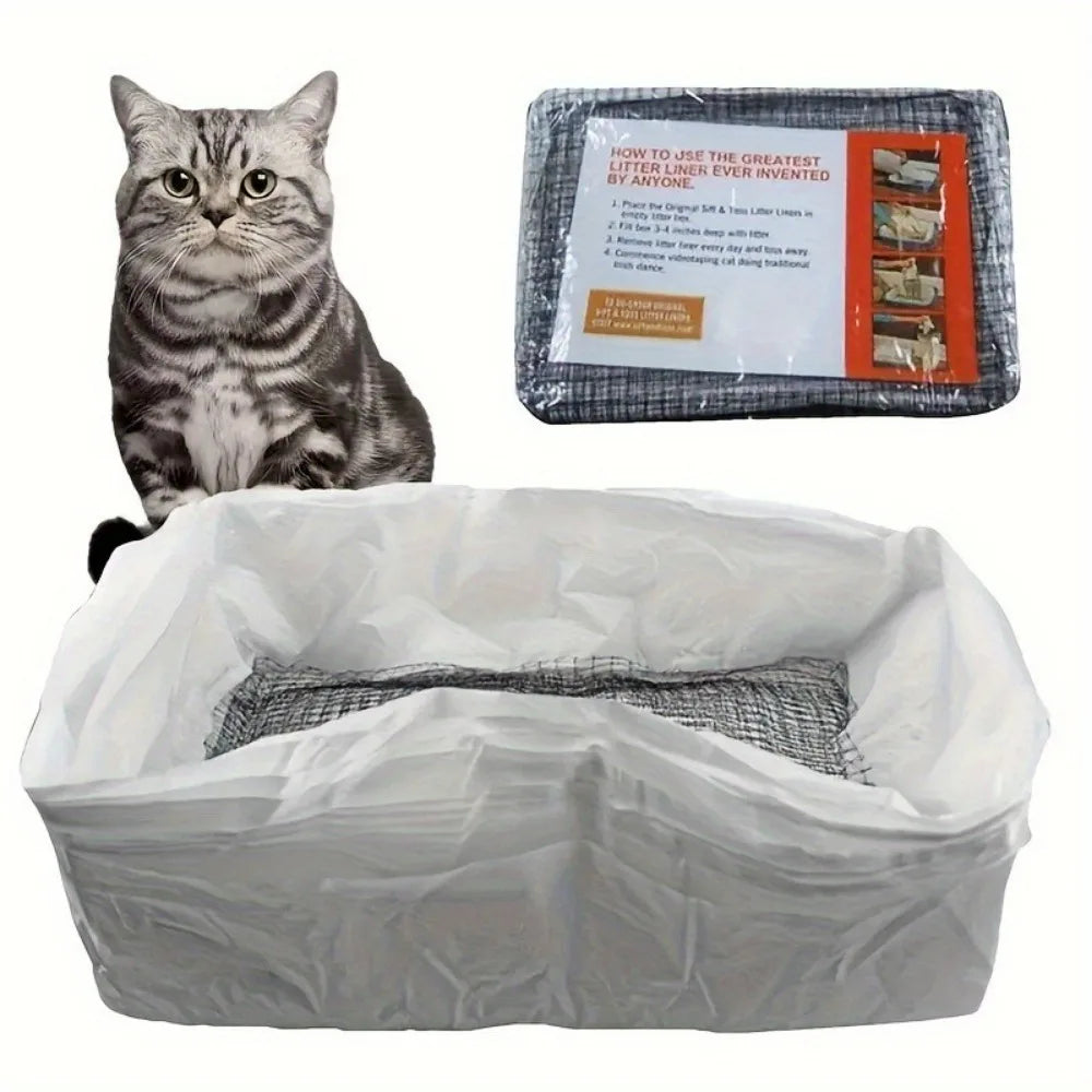 10pcs Washable Cat Litter Filter Liners