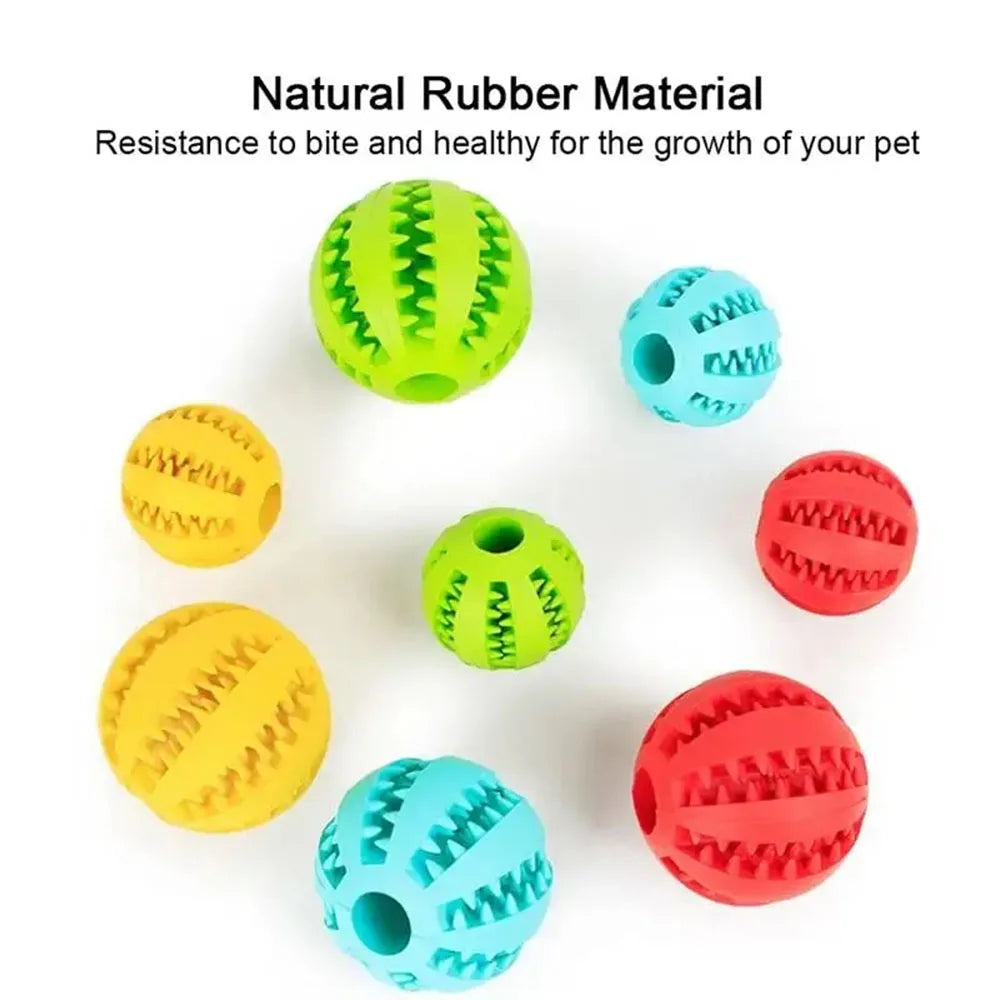 Interactive Dry Food Rubber Ball Toy for Dogs and Cats
