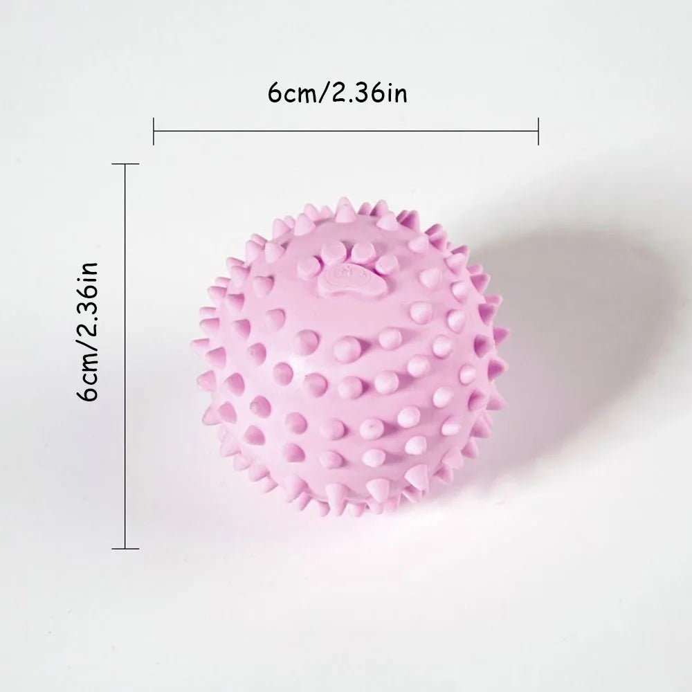 Dog Chew Spiked Ball Toy for Teeth Cleaning and Strength 1pc