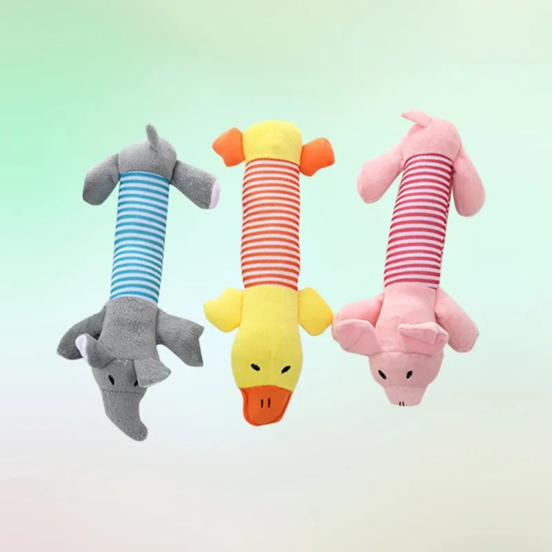 Durable Plush Chew Dog Squeak Toy for Teeth Heath