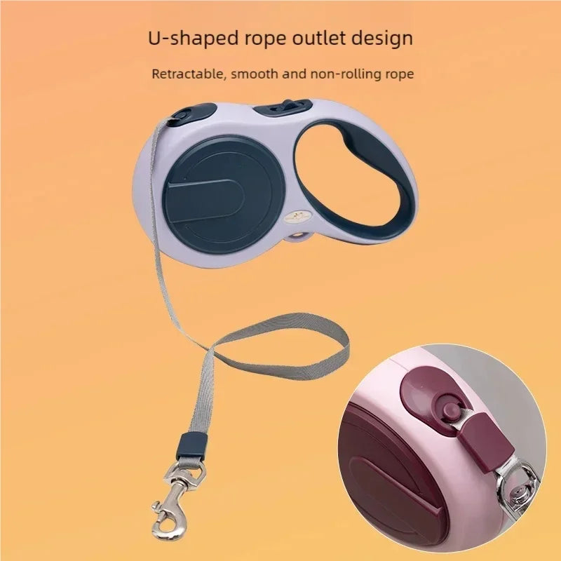 5M Retractable Heavy Duty Large Dog Leash with Button Brake Lock