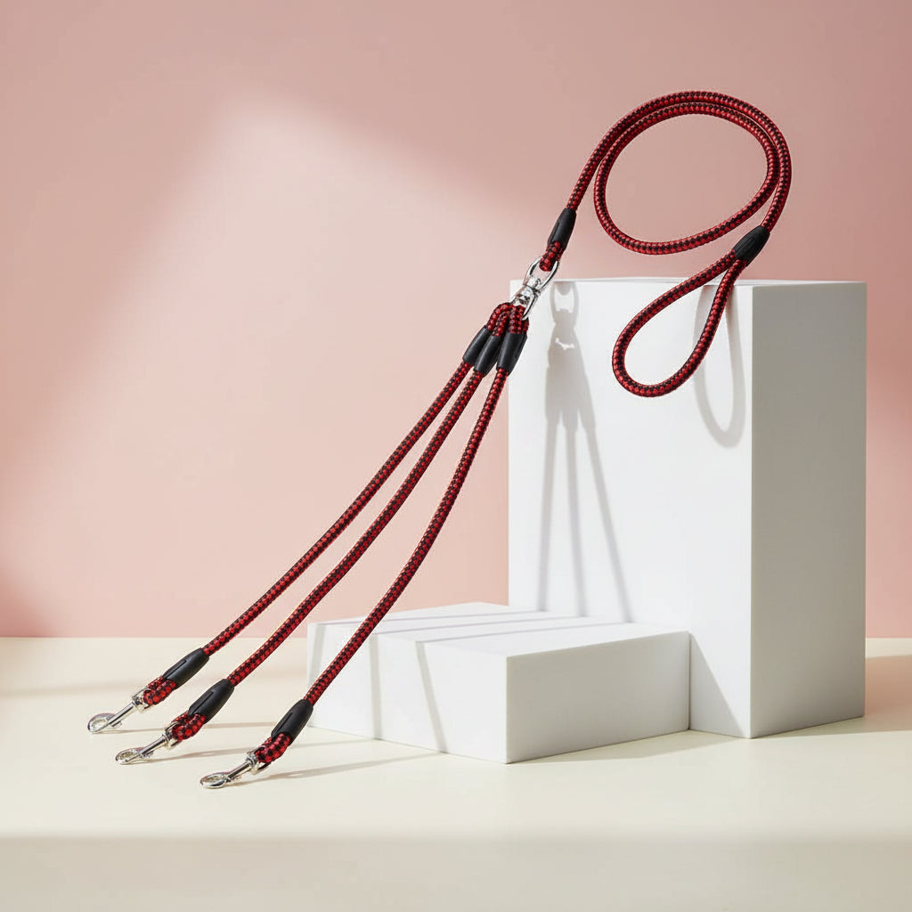Triple Durable 3 Way Safety Rope Pet Leashes with Comfort Handle