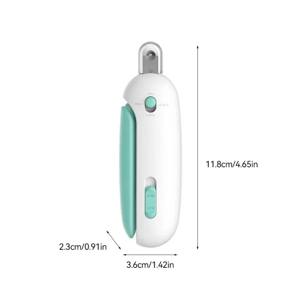 Professional Pet Nail Clippers and File with Adjustable Sizing Tool