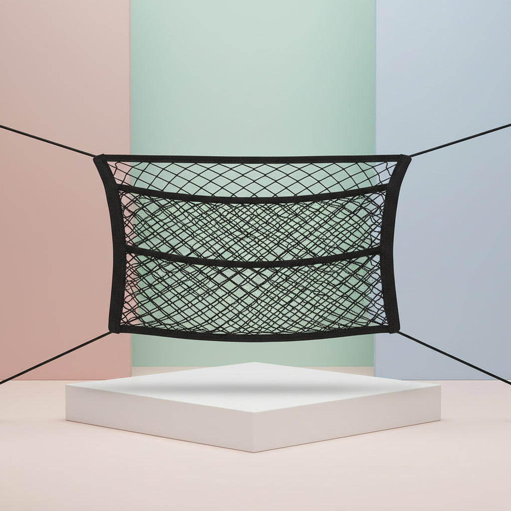 Pet Car Barrier Safety Mesh with Storage Bag