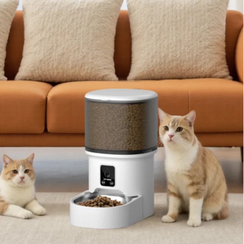 4L Automatic Pet Feeder WiFi or Button Enabled Cat And Dog Food Smart Dispenser