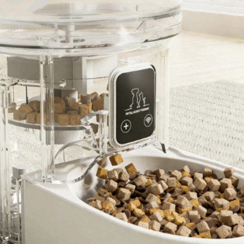 4L Automatic Pet Feeder WiFi or Button Enabled Cat And Dog Food Smart Dispenser