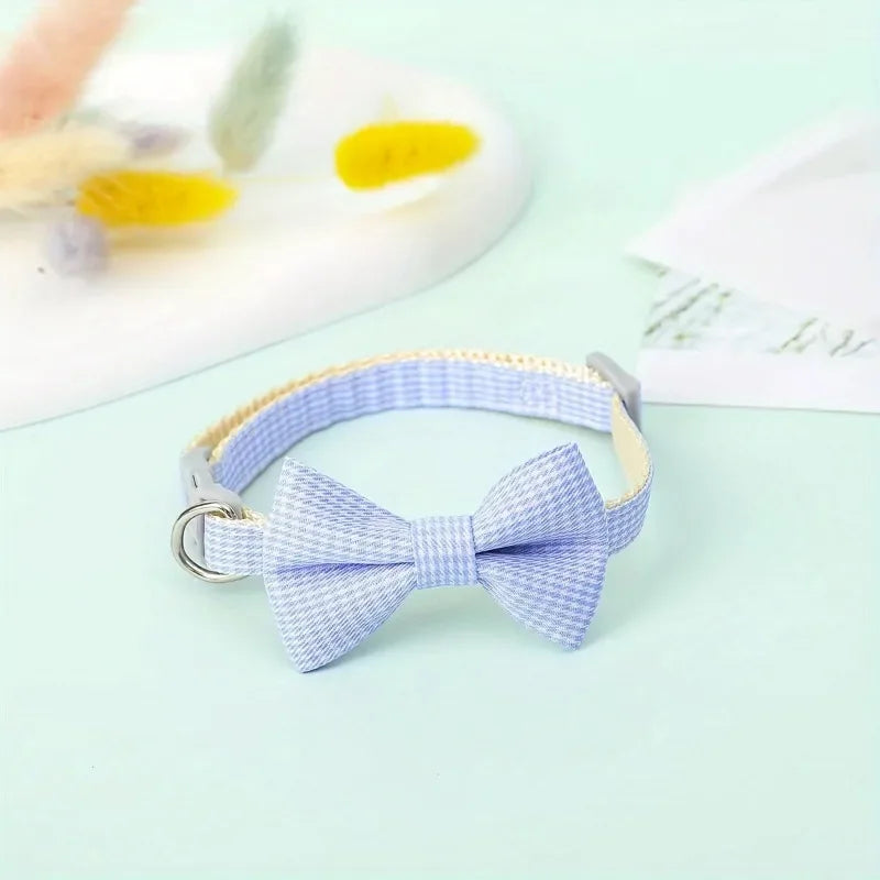 Adjustable Cat Collar with Bow Tie